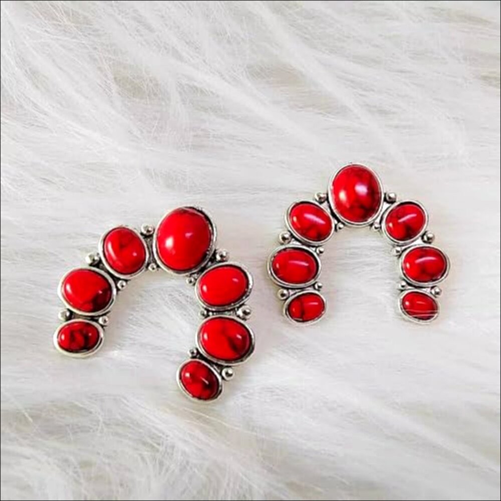 Turquoise Dangle Metal Large Oval Statement Teard… - image 4